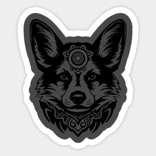 Barkgnar, the Corgi Raider Sticker